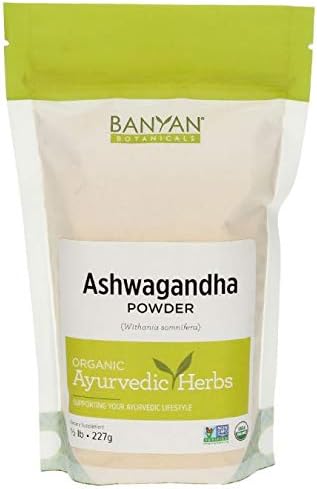 Banyan Botanicals Organic Ashwagandha Powder – 1/2lb –