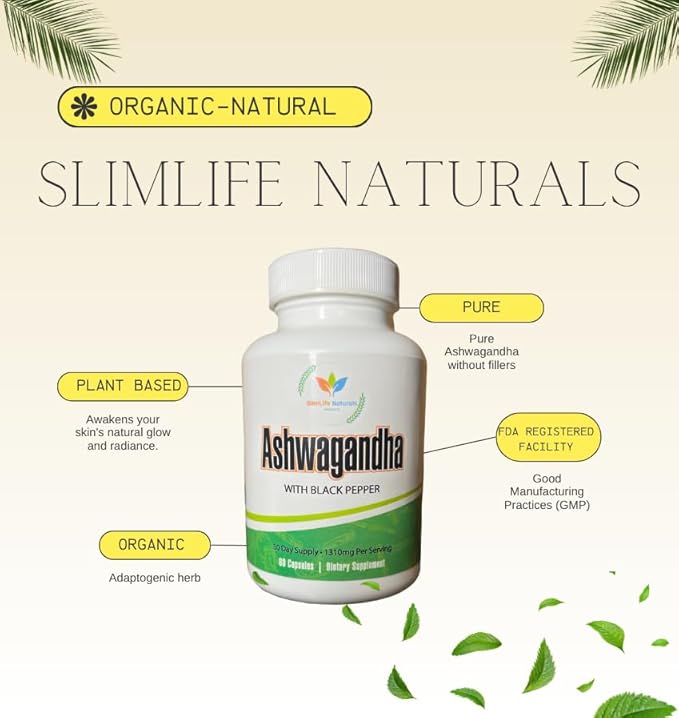 Organic Ashwagandha 1310 mg 60 Organic