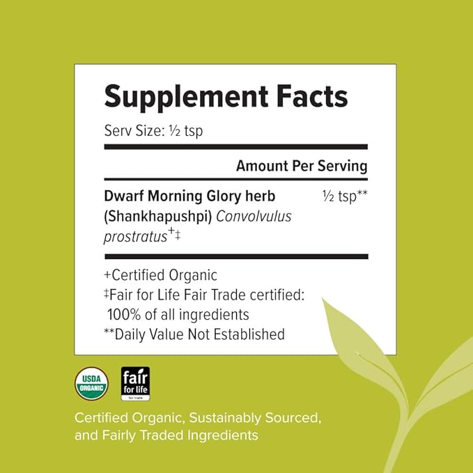 Banyan Botanicals Organic Shankhapushpi Powder – 1/2lb –
