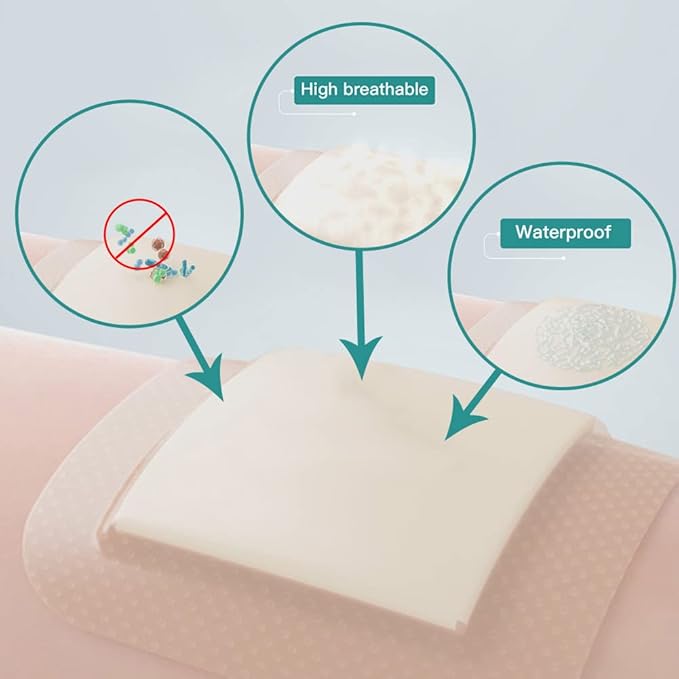 Dimora Silicone Foam Dressing with Border 6"x6" Waterproof 5 Pack…