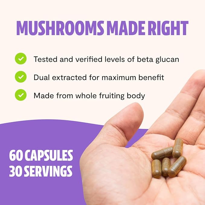 FreshCap Lions Mane Supplement Capsules (60ct)