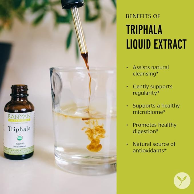 Banyan Botanicals Triphala Liquid Herbal Extract 1oz. –