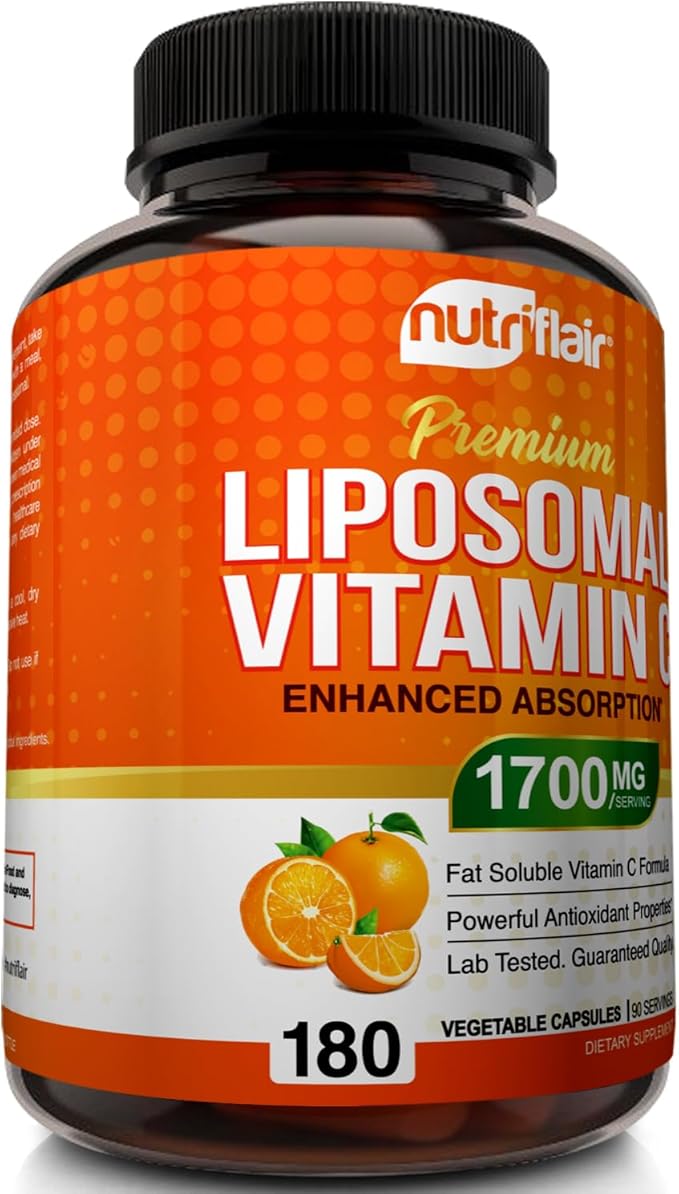 NutriFlair Liposomal Vitamin C 1700mg, 180 Capsules