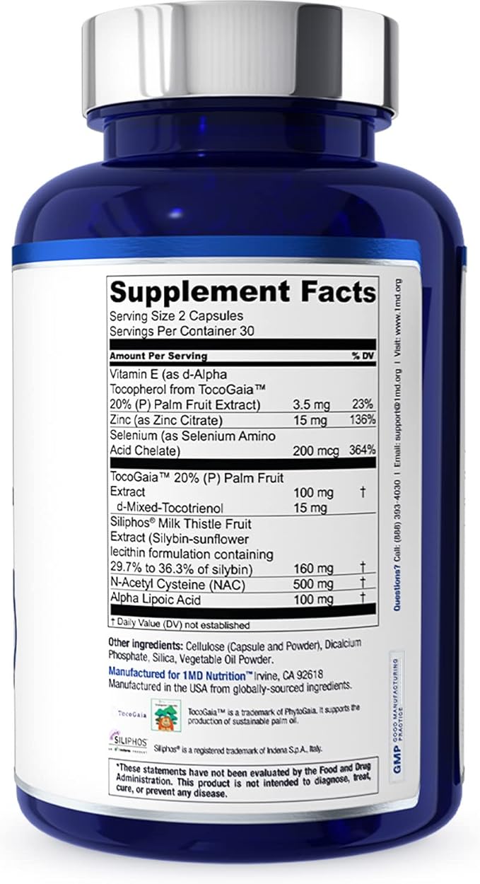 1MD LiverMD - Liver Support Supplement 60 Capsules (2-Pack)
