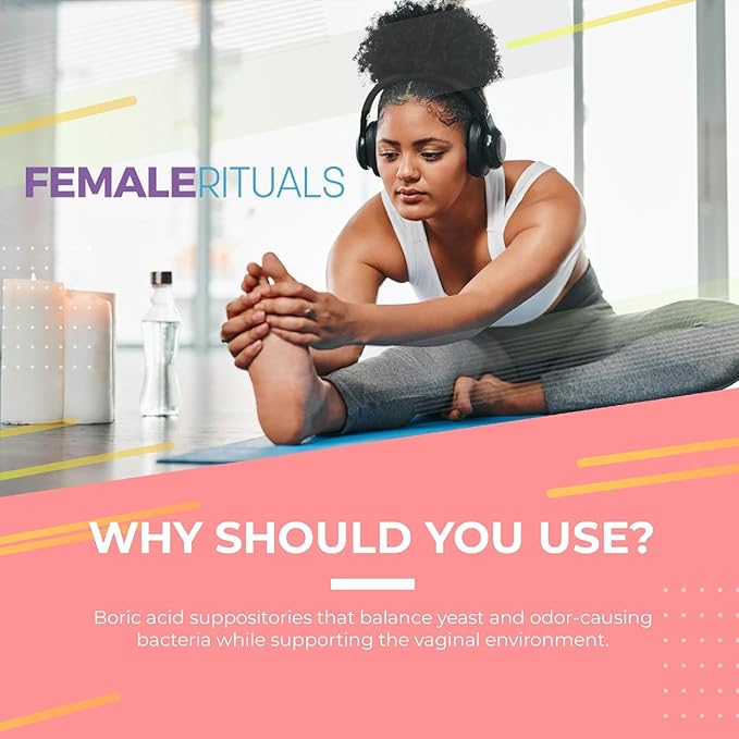 Boric Acid Suppositories for Women 600mg 60 Pack