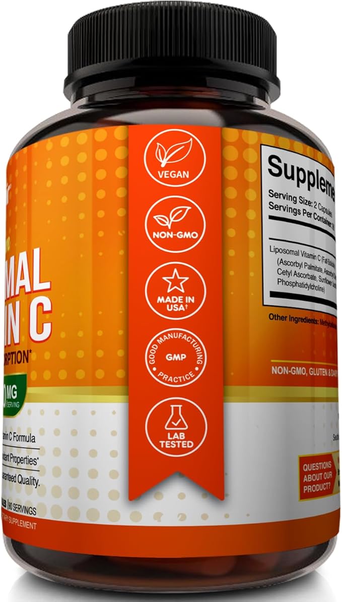 NutriFlair Liposomal Vitamin C 1700mg, 180 Capsules