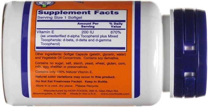 Vitamin E-200 IU 100 Softgels (Pack 2)