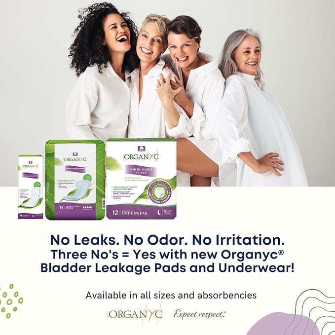Organyc - 100% Organic Cotton Incontinence 20 Count…