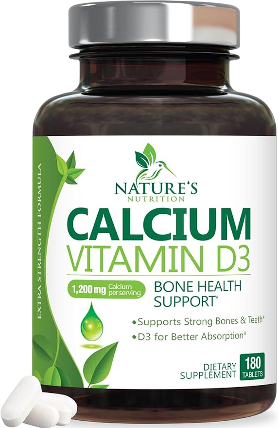 Calcium 1200 mg Plus Vitamin D3, 180 Tablets