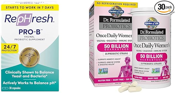 Rephresh Pro-B Probiotic Supplement for Women, 30 Oral 16 Strains, 50 Billion, 30 Capsules