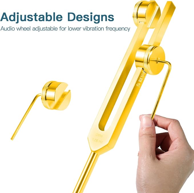Tuning Forks for Healing Set (128HZ, 136.1HZ, 256HZ, 256HZ, 384HZ), 384HZ), Tuning 4-Piece Set