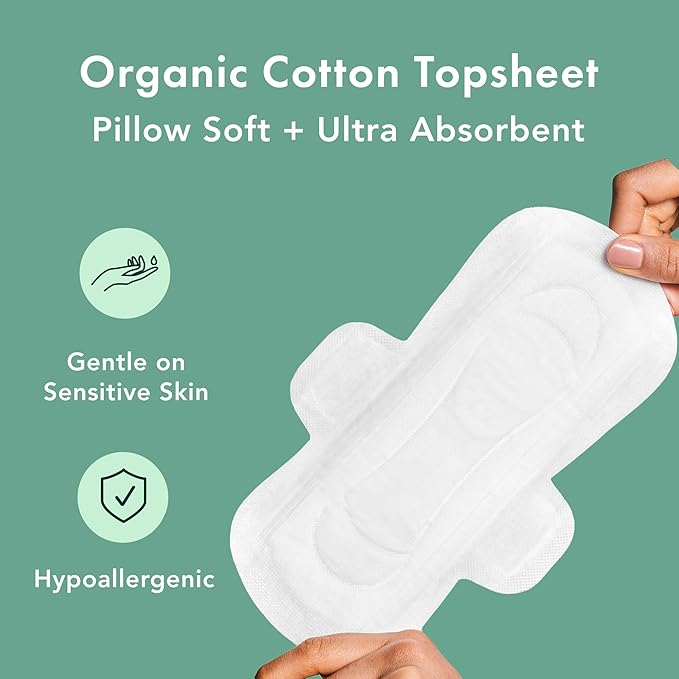 Rael Pads For Women, Organic Cotton 56 Total)