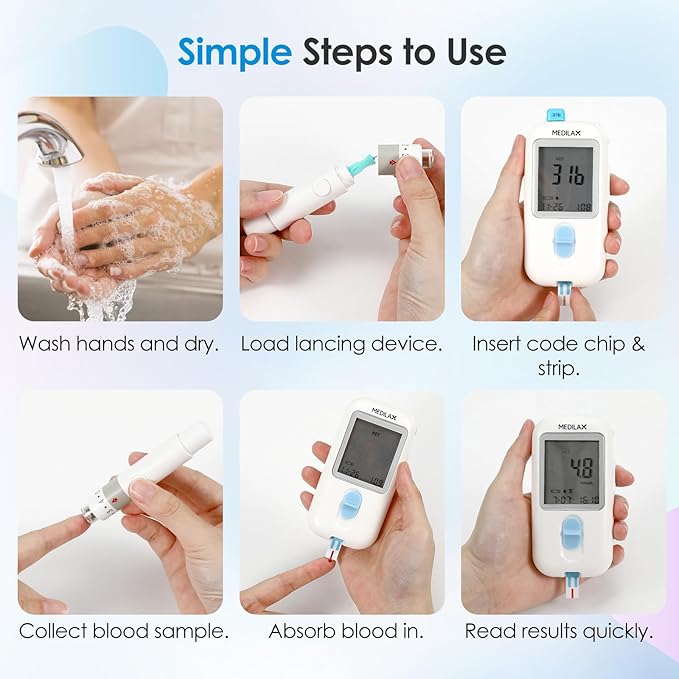 Medilax Ketone Monitor and Glucose Meter Kit 10 Ketone 10 Glucose
