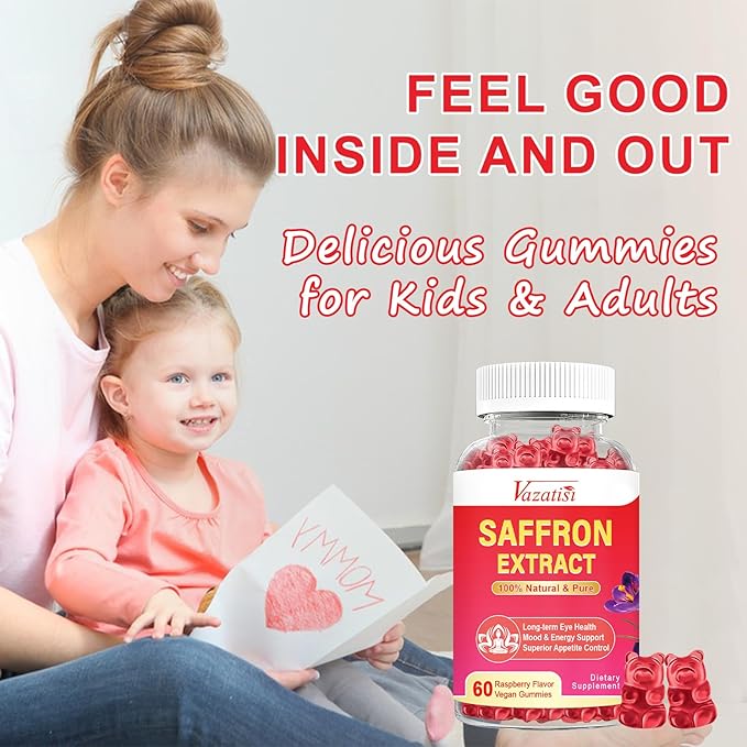 Sugar Free Saffron Gummies, 100 mg 60 Cts