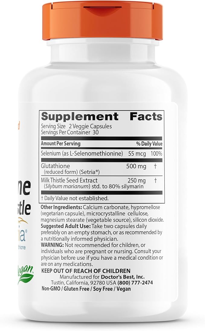 Doctor's Best Glutathione + Milk Thistle 60 VC