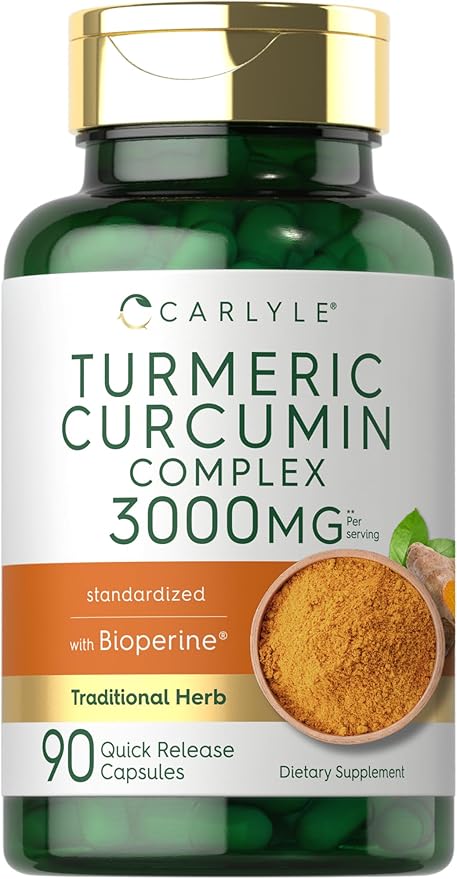 Carlyle Turmeric Curcumin with Black Pepper 3000mg 90 Powder