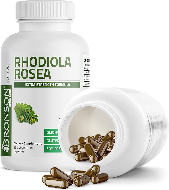 Bronson Rhodiola Rosea Vegetarian Capsules 250 Count