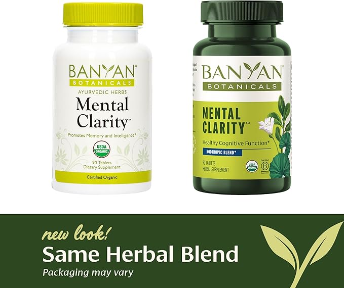 Banyan Botanicals Mental Clarity – Organic 90 Tablets