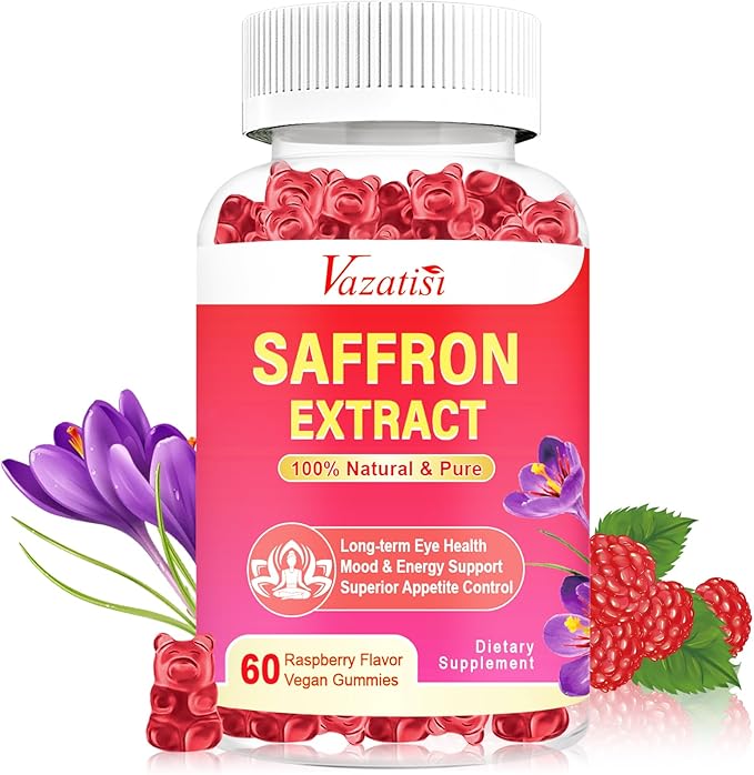 Sugar Free Saffron Gummies, 100 mg 60 Cts