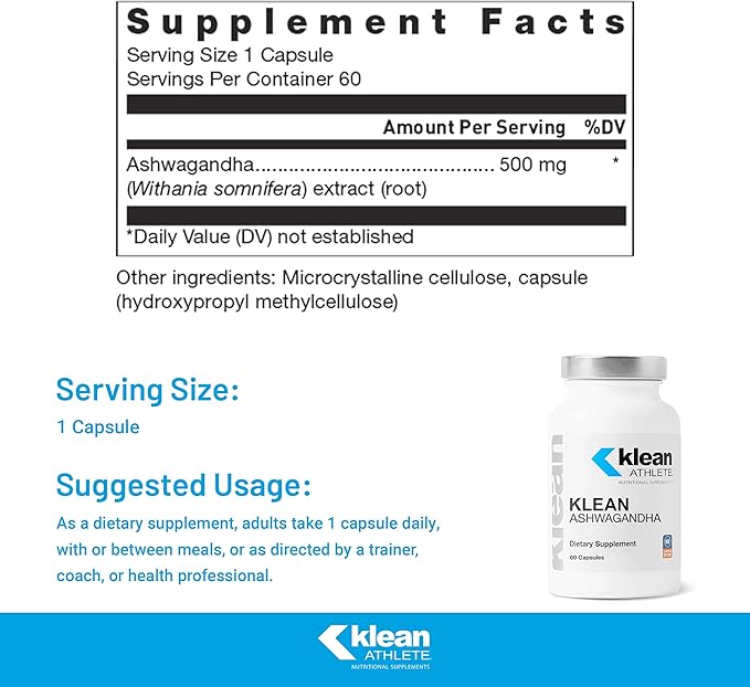 Klean ATHLETE Klean Ashwagandha 60 Capsules