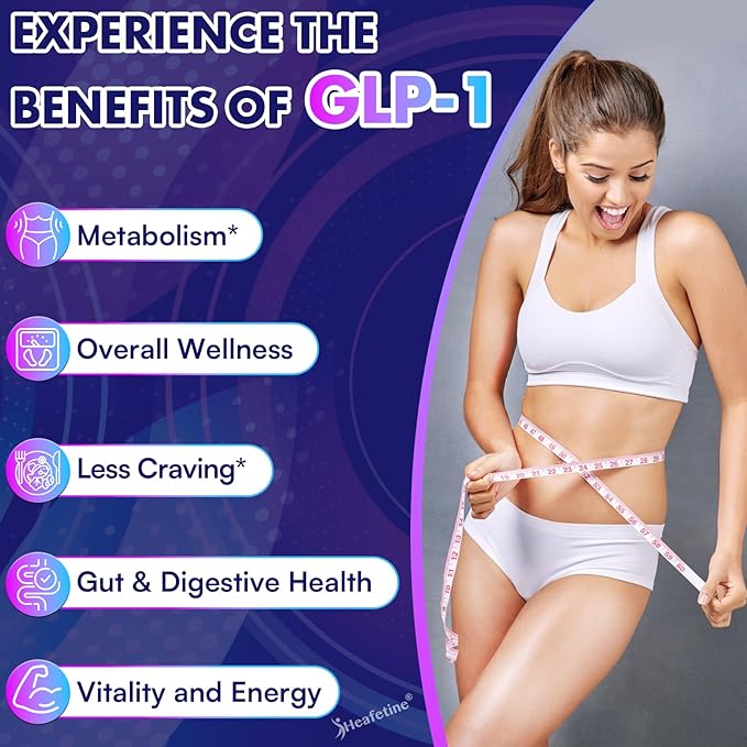 GLP-1 Supplement Support, with Naturally GLP1 Supplement Probiotic for Women & Men, Hops & Green Tea Extract, GLP 1 Supplements for Gut, Energy, GLP-1 Levels & Overall Health - 300 Capsules