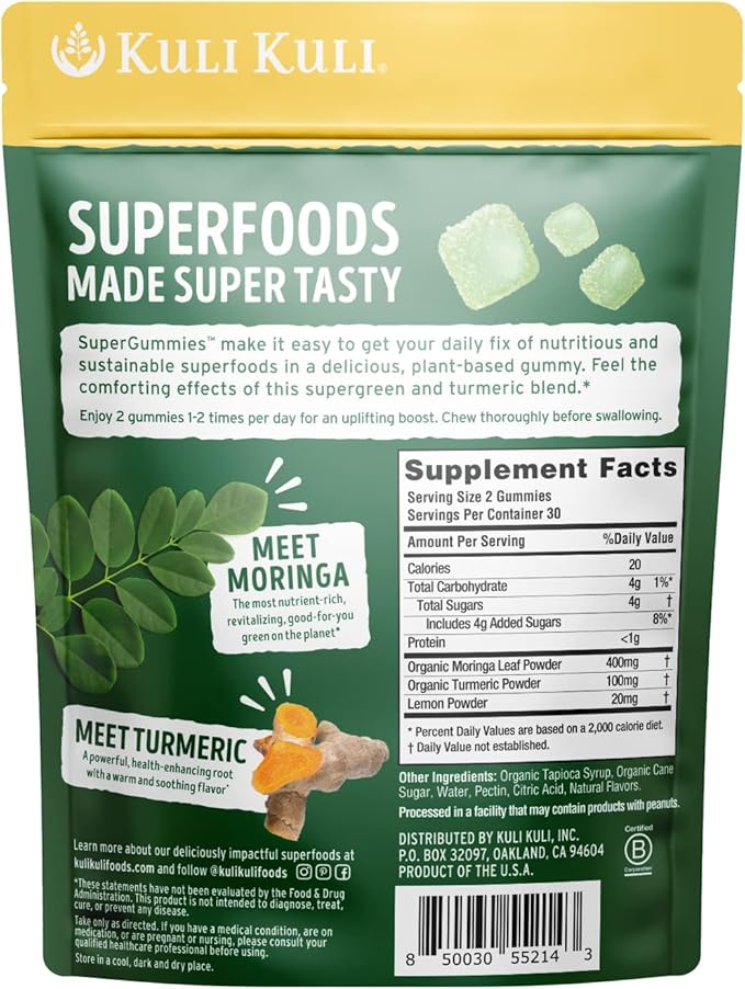 Kuli Kuli Super Energy Gummies 60 Non-GMO,