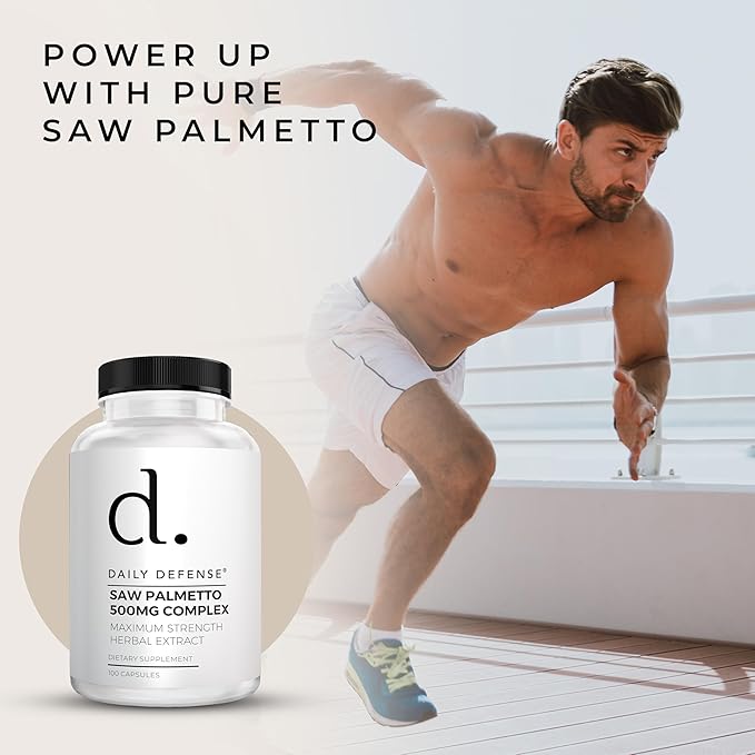 Saw Palmetto Supplement - Pure Saw Palmetto for Men & Women - Herbal Supplements for Overall Wellness - 500 mg of Saw Palmetto Berries per Capsule - 100 Saw Palmetto Capsules per Bottle