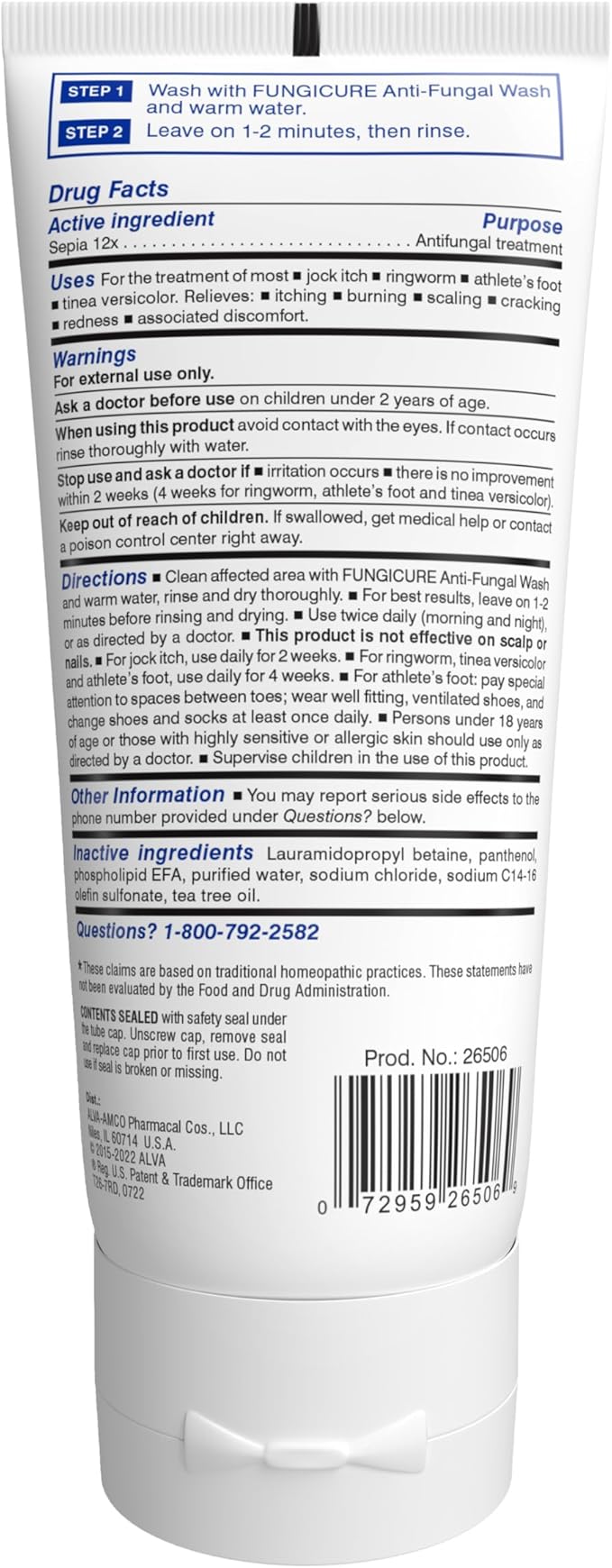 FUNGICURE Medicated Anti-Fungal Jock Itch Wash, 6 Fl