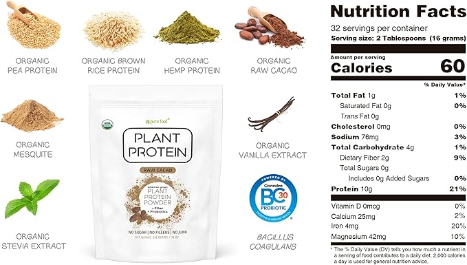 Plant Based Protein Powder with Probiotics