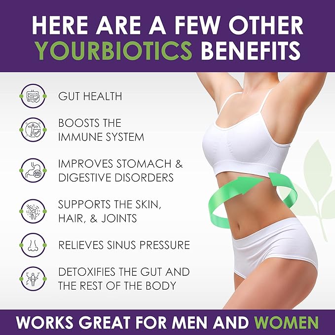 YourBiotics Prebiotics and Probiotics for Men 60 Count