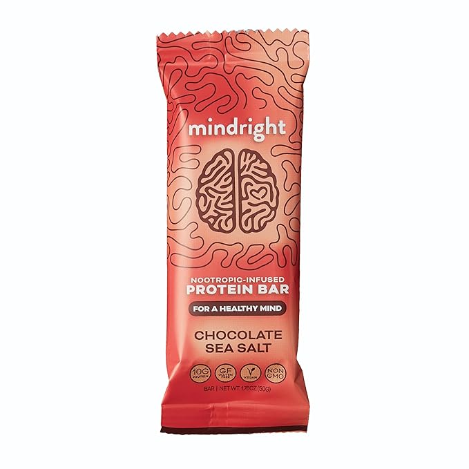 MINDRIGHT Superfood Vegan Protein Bars Salt,12 Pack)