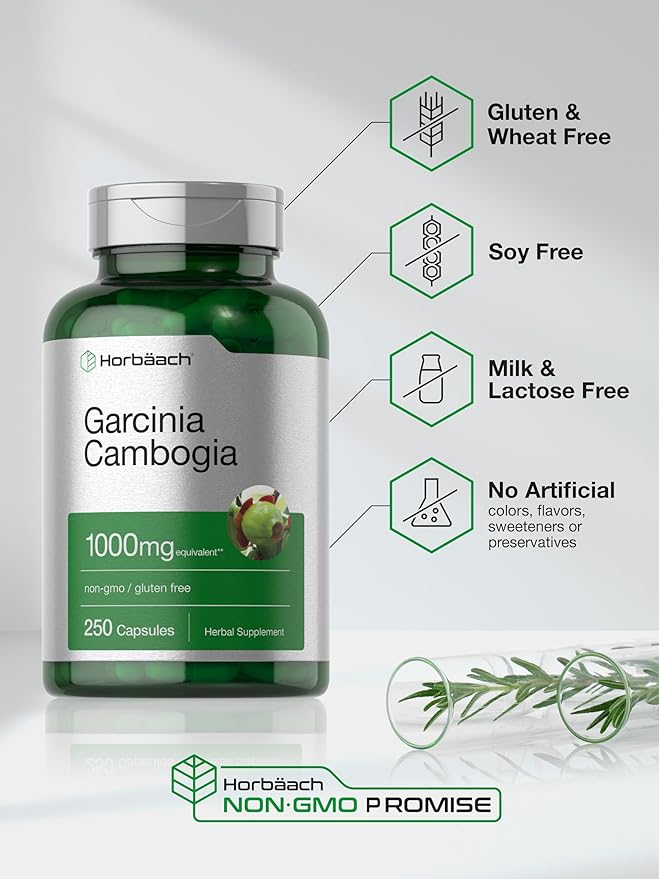 Horbaach Garcinia Cambogia Pills 1000mg | 250 Capsules