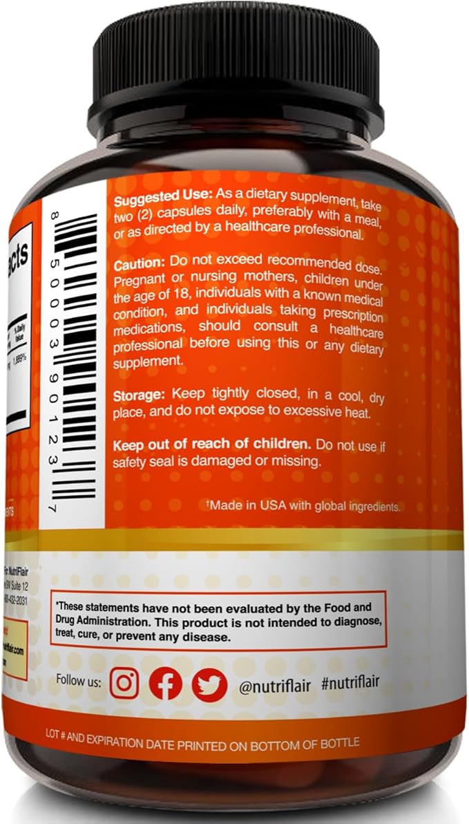 NutriFlair Liposomal Vitamin C 1700mg, 180 Capsules
