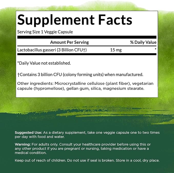 Swanson Lactobacillus Gasseri 3 Billion (60 Veggie 2 Bottles