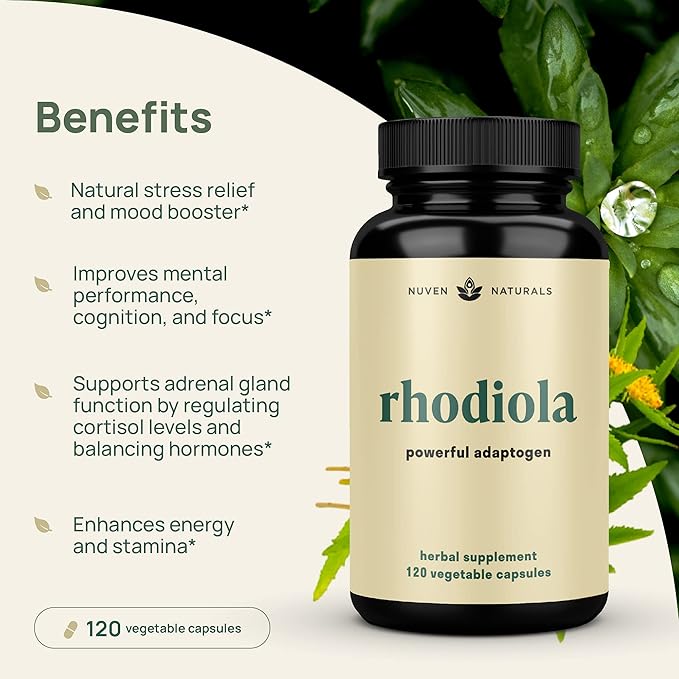 Rhodiola Rosea 600 mg 120 Vegan (3% Salidroside 1% Rosavins)