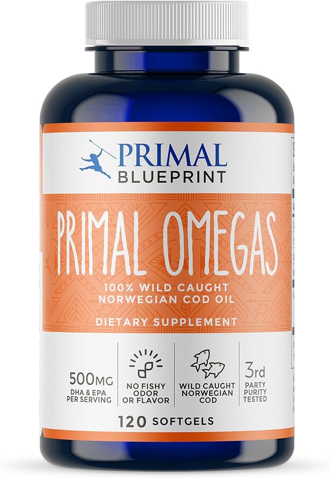 Primal Blueprint Primal Omegas, Omega-3 Fatty 120 Count