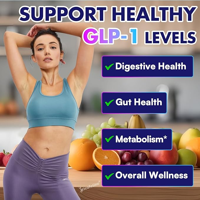 GLP-1 Supplement Support, with Naturally GLP1 Supplement Probiotic for Women & Men, Hops & Green Tea Extract, GLP 1 Supplements for Gut, Energy, GLP-1 Levels & Overall Health - 300 Capsules