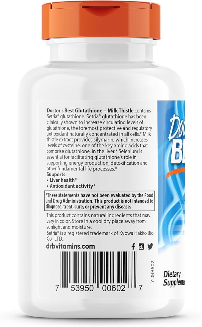 Doctor's Best Glutathione + Milk Thistle 60 VC