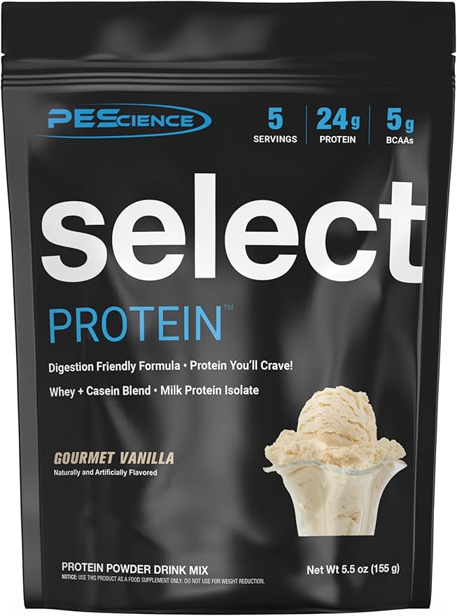 PEScience Select Low Carb Protein Powder, Gourmet Vanilla, 5 Serving, Keto Friendly and Gluten Free