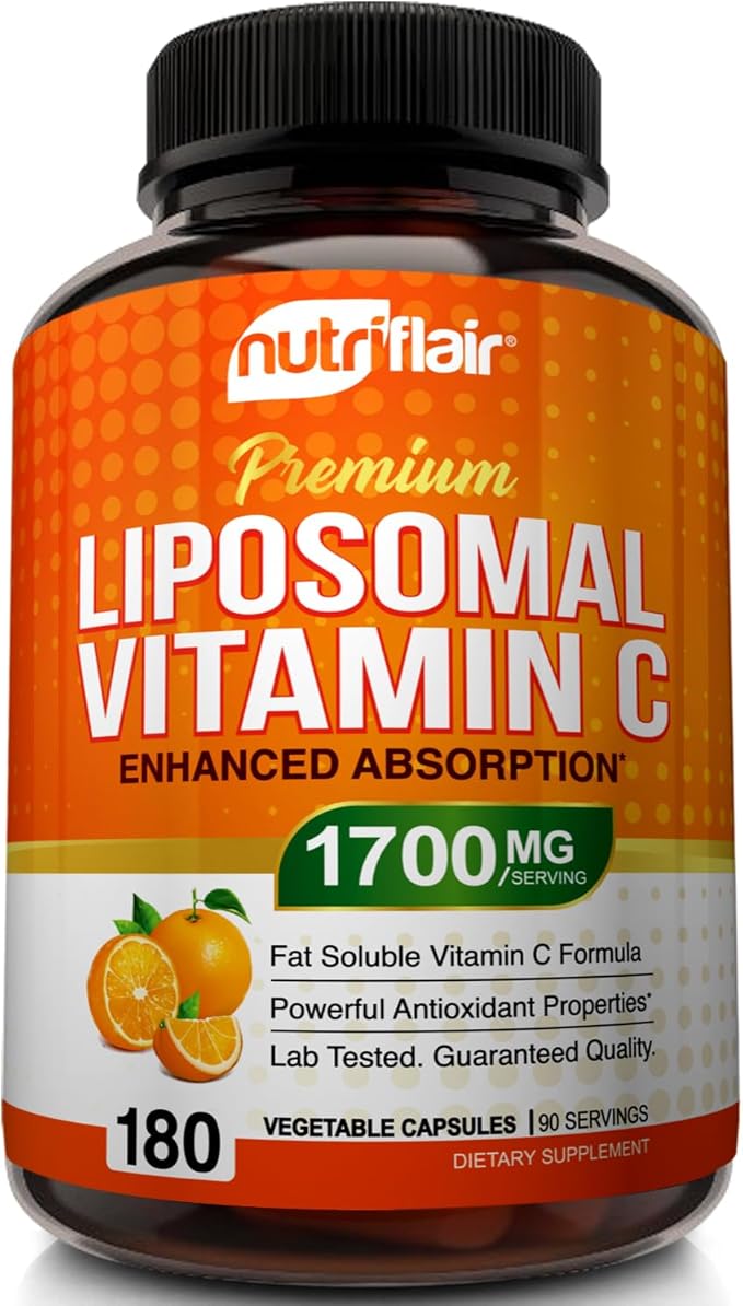 NutriFlair Liposomal Vitamin C 1700mg, 180 Capsules