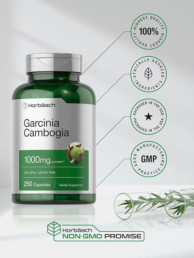 Horbaach Garcinia Cambogia Pills 1000mg | 250 Capsules