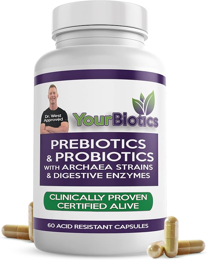 YourBiotics Prebiotics and Probiotics for Men 60 Count