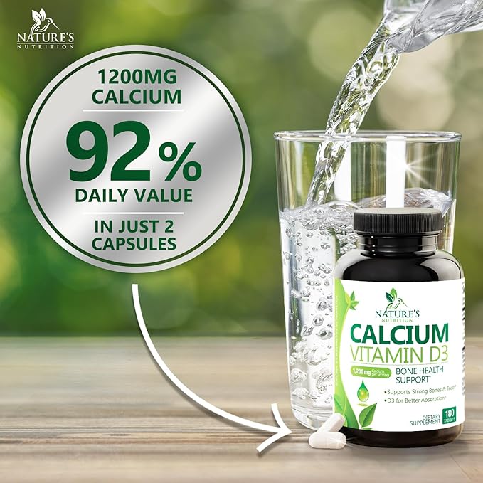 Calcium 1200 mg Plus Vitamin D3, 180 Tablets