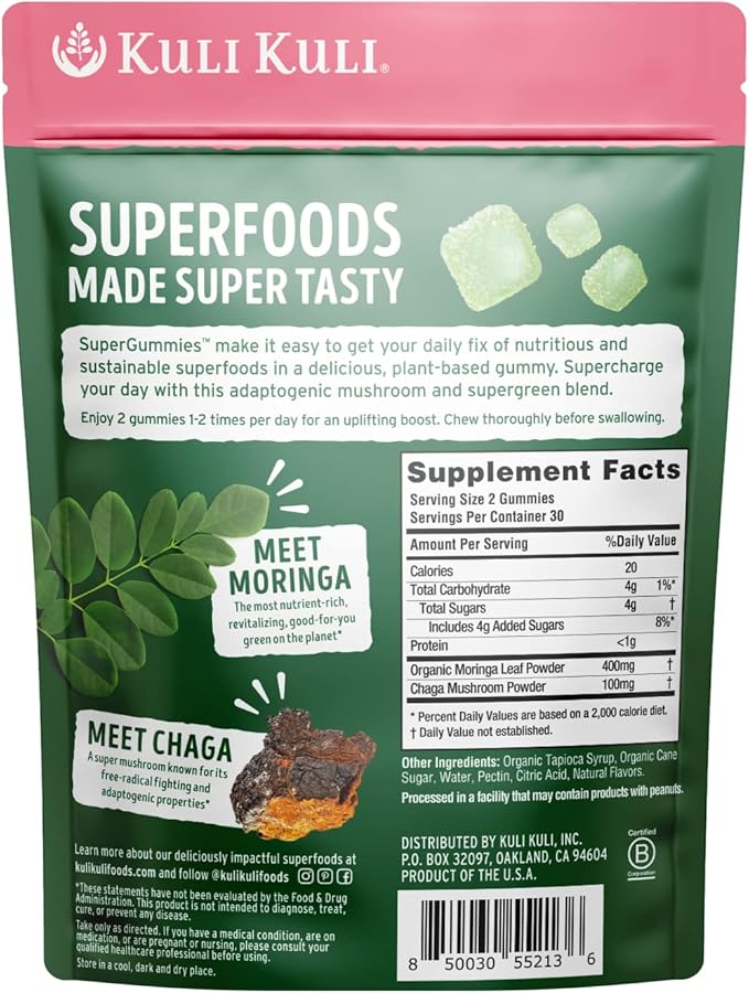Kuli Kuli Super Energy Gummies 60 Non-GMO,
