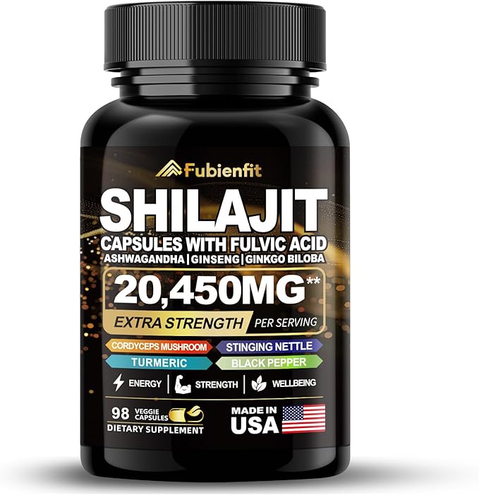 Shilajit Pure Himalayan Organic 20450MG Shilajit 98 Capsules