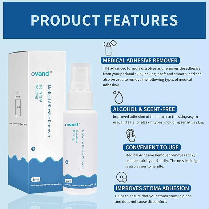 Medical Adhesive Remover Spray 1 oz.No-Sting Tape(4 Bottles)