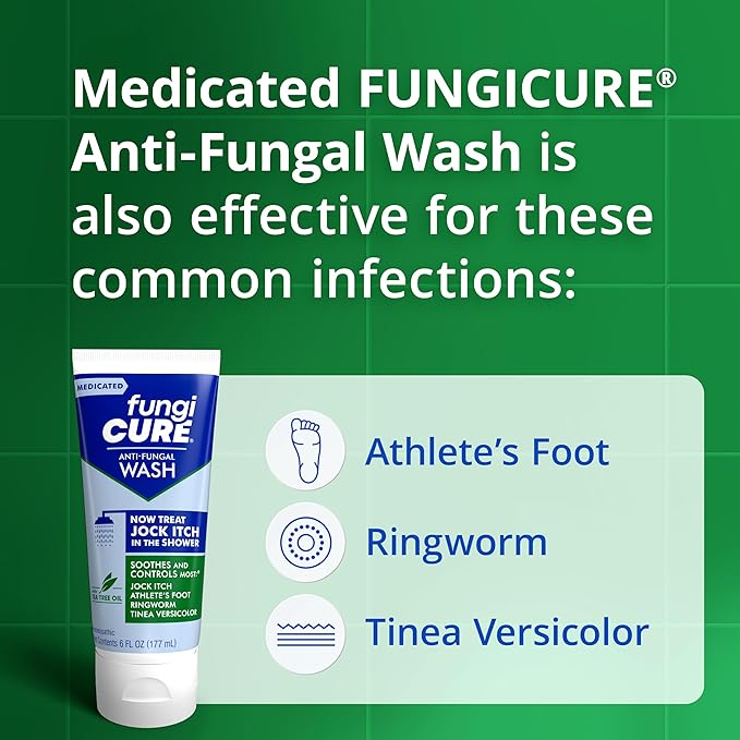 FUNGICURE Medicated Anti-Fungal Jock Itch Wash, 6 Fl