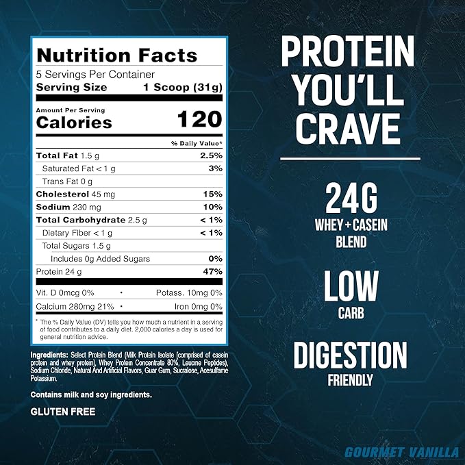 PEScience Select Low Carb Protein Powder, Gourmet Vanilla, 5 Serving, Keto Friendly and Gluten Free