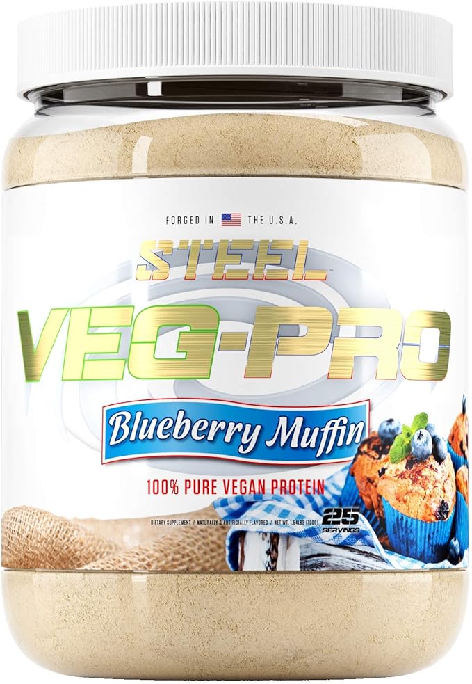 Steel Supplements Veg-PRO Vegan Protein Powder, (25 Servings, 1.65lbs)