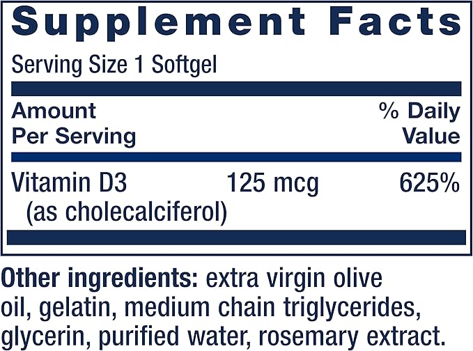 Life Extension 268mg Super Vitamin E 5000IU Vitamin D3 -